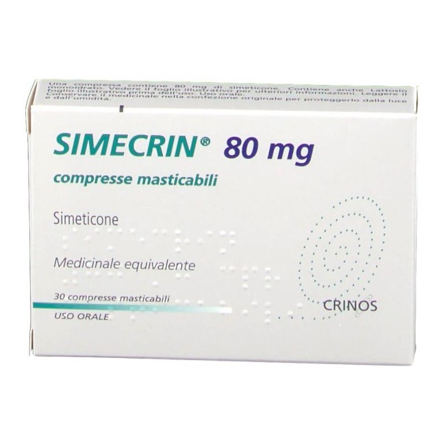 30 Compresse Masticabili Simecrin 80 Mg