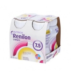 confezione da 4 brick da 125 ml di Renilon 7,5 gusto albicocca di danone nutricia