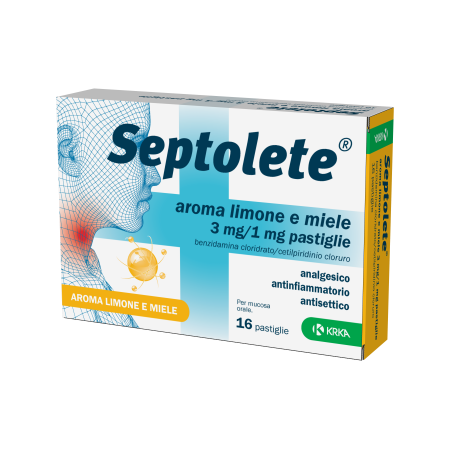 16 pastiglie Septolete Aroma Limone E Miele