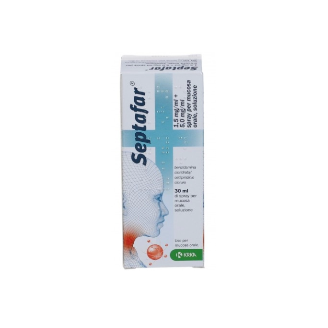 spray 30 ml Septafar 1,5 Mg/ml + 5,0 Mg/ml