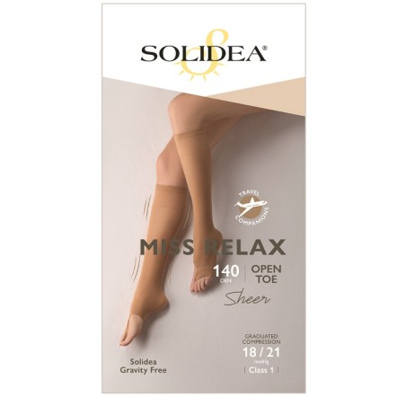 Solidea Gambaletto Miss Relax 140 Punta Aperta Nero 1s