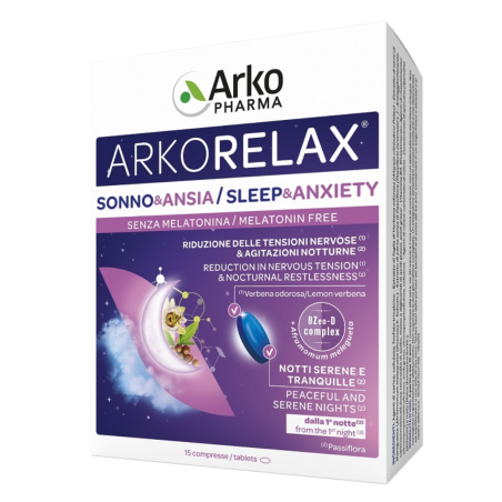 Arkopharma Arkorelax Sonno&ansia 15 Compresse