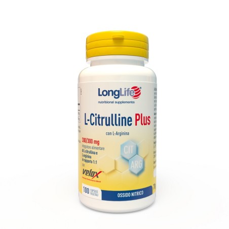 Confezione da 100 capsule vegetali di Integratore di Aminoacidi L-Citrulline Plus da Longlife Confezione da 100 capsule vegetali di Integratore di Aminoacidi L-Citrulline Plus da Longlife
