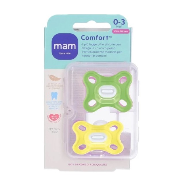 Mam Baby Mam Comfort 0-3 Mesi Silicone Neutro 2 Pezzi