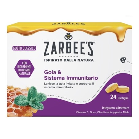Johnson & Johnson Zarbee's Gola & Sistema Immunitario 24 Pastiglie