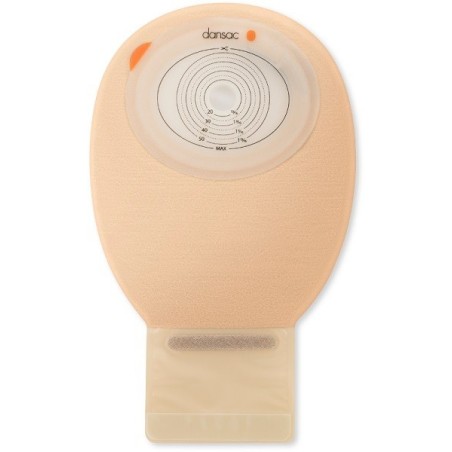 Hobama Dansac Novalife Tre 1 Sacca Aperta Opaca Piana Maxi Per Ileostomia Con Finestra Ritagliabile 15-70x90 Mm 550 Ml 10 Pezzi