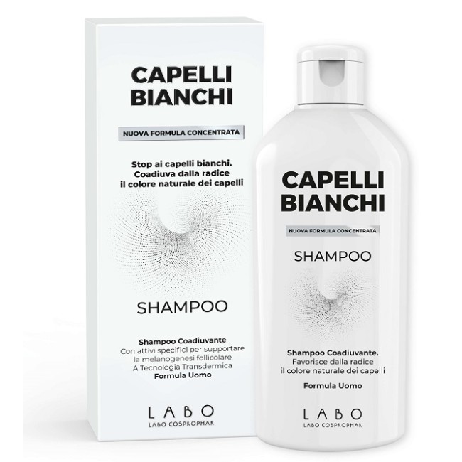 flacone shampoo uomo 200ml capelli bianchi Labo