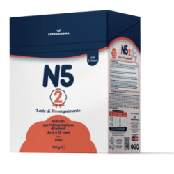 confezione da 750 g di N5 latte in polvere 6-12 mesi