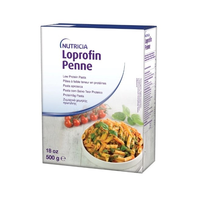 confezione da 500 g di loprofin Penne senza glutine di danone