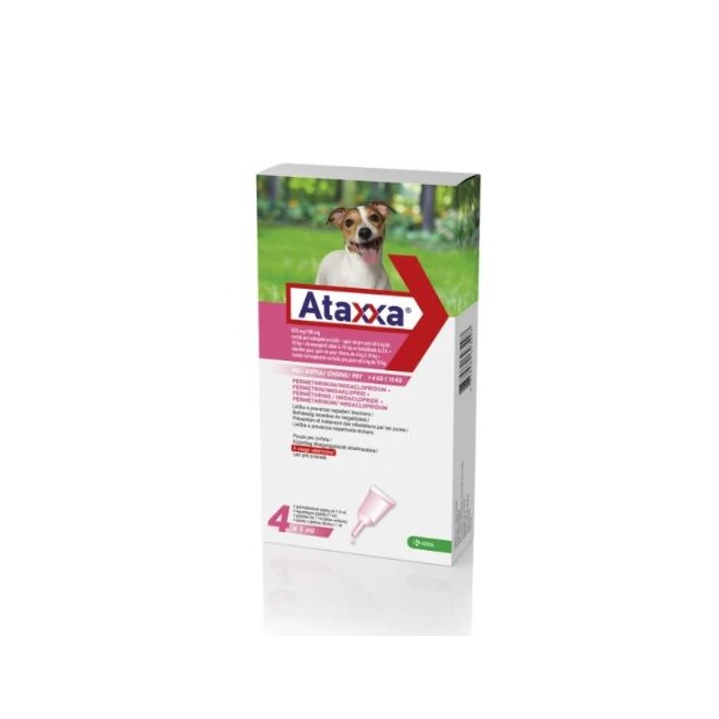 Confezione da 4 pipette di Soluzione Spot-on per Cani 4-10 Kg Ataxxa da Krka
