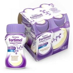 confezione da 4 bottiglie di fortimel Compact Protein gusto banana di Danone