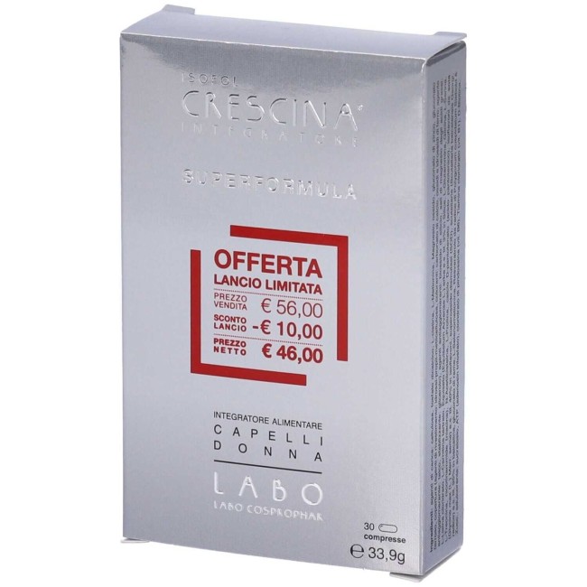 Labo Crescina Integratore Isofol Superformula Donna 30 Compresse 30 G