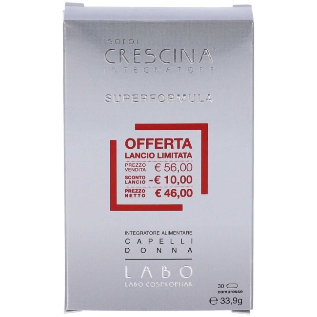 Labo Crescina Integratore Isofol Superformula Donna 30 Compresse 30 G