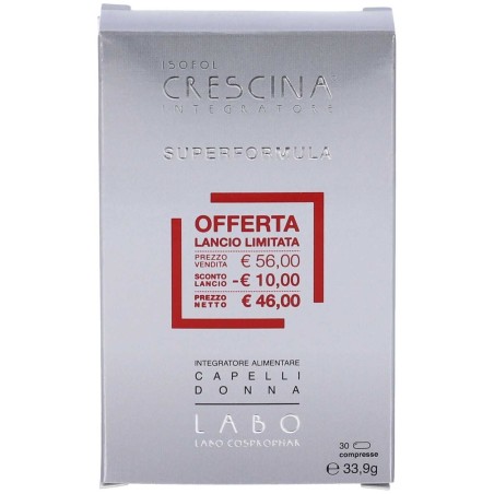 Labo Crescina Integratore Isofol Superformula Donna 30 Compresse 30 G