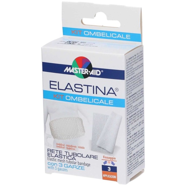 Pietrasanta Pharma Elastina Kit Ombelicale Rete Tubolare Elastica + 3 Garze Sterili Master-aid