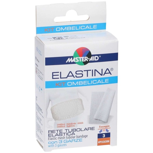Pietrasanta Pharma Elastina Kit Ombelicale Rete Tubolare Elastica + 3 Garze Sterili Master-aid