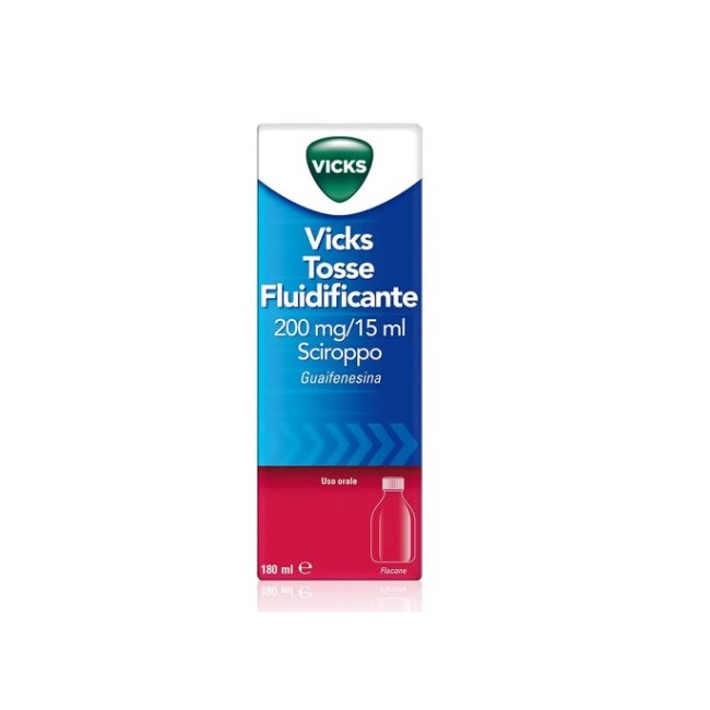 flacone 180ml Vicks Tosse Fluidificante 200 Mg/15 Ml Sciroppo