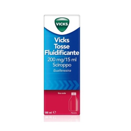 flacone 180ml Vicks Tosse Fluidificante 200 Mg/15 Ml Sciroppo