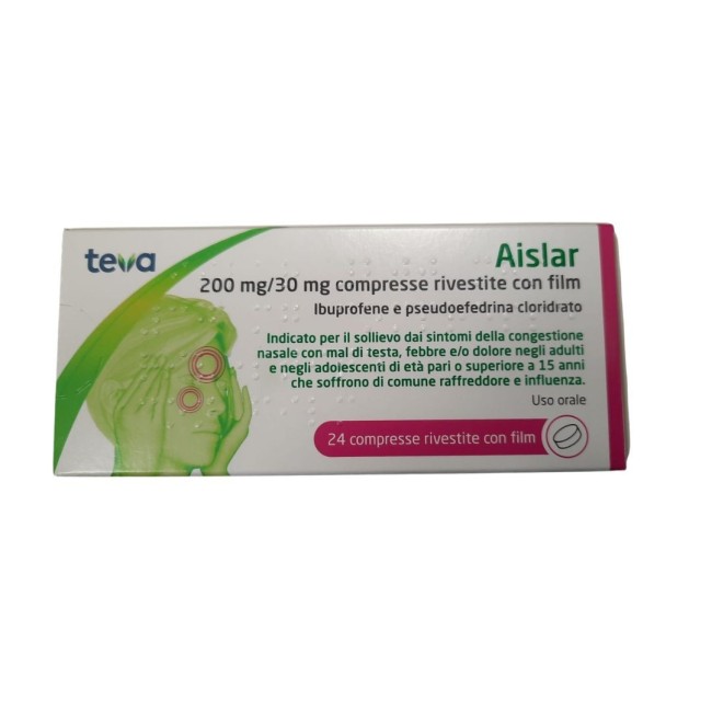 Teva Aislar 24 Compresse Rivestite 200mg+30mg