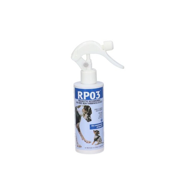 Flacone da 200ml di Spray Veterinario Non farmacologico Rp03 da Farmaneem