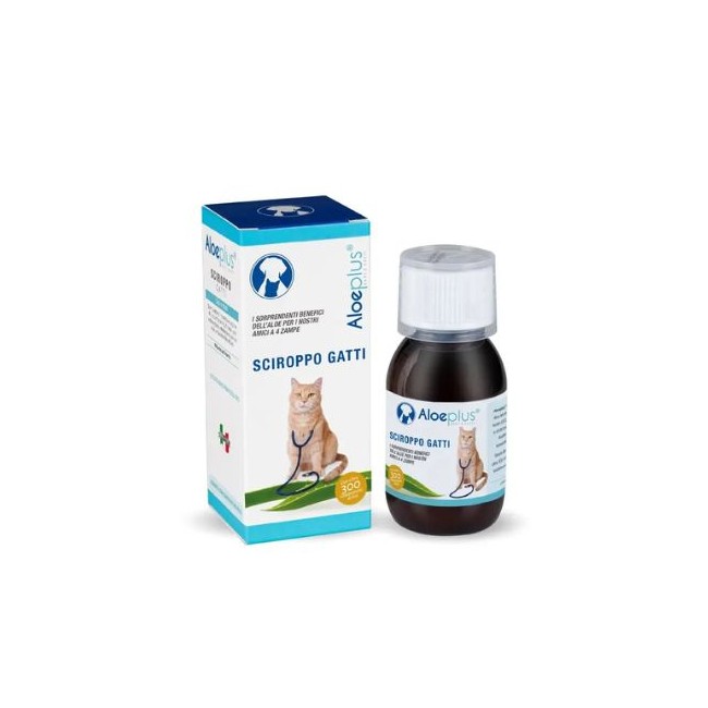 Flacone da 100ml di Sciroppo Gatti Ricostituente da Aloeplus