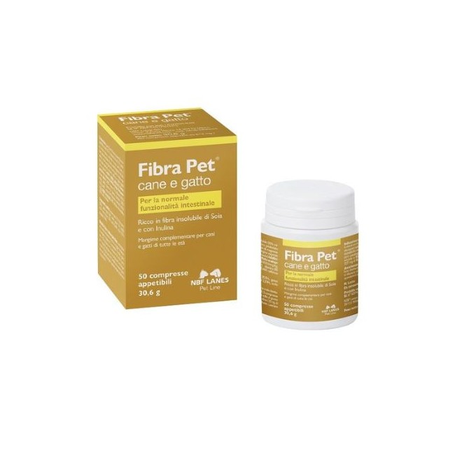 Confezione da 50 compresse di Integratore Veterinario per l'Intestino da N.B.F. Lanes Fibra Pet