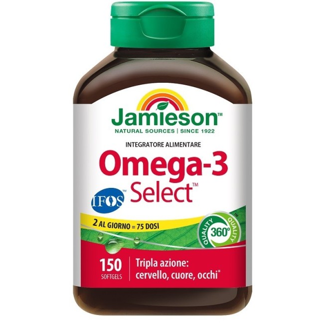 Jamieson Omega 3 Select Integratore alimentare 150 softgel Jamieson Omega 3 Select Integratore alimentare 150 softgel