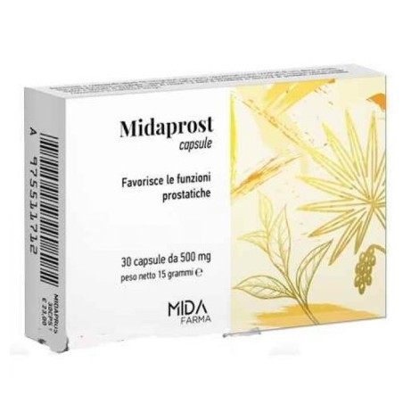 Blister da 30 capsule di Midaprost di Mida farmaceutici Blister da 30 capsule di Midaprost di Mida farmaceutici