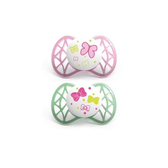 Anteprima Brands International Nuvita Succhietto Con Tettarella Ortodontica 0 Mesi+ Rosa E Verde