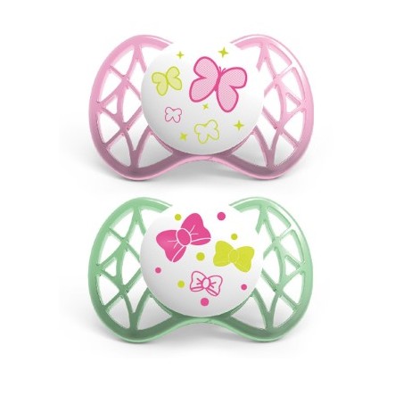 Anteprima Brands International Nuvita Succhietto Con Tettarella Ortodontica 0 Mesi+ Rosa E Verde