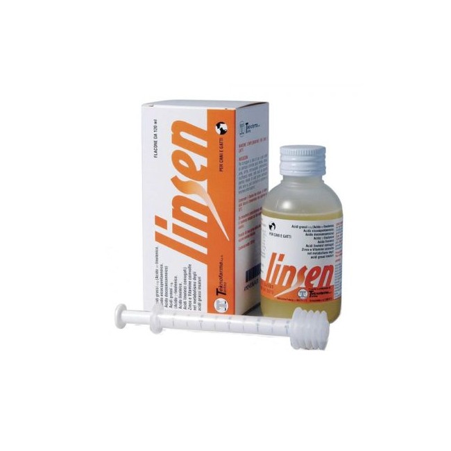 Flacone da 200ml di Mangime Complementare Omega-3 Linsen da Teknofarma Flacone da 200ml di Mangime Complementare Omega-3 Linsen da Teknofarma