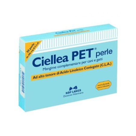 Confezione da 30 perle di Mangime di Acido Linoleico Ciellea Pet da N.B.F. Lanes Confezione da 30 perle di Mangime di Acido Linoleico Ciellea Pet da N.B.F. Lanes