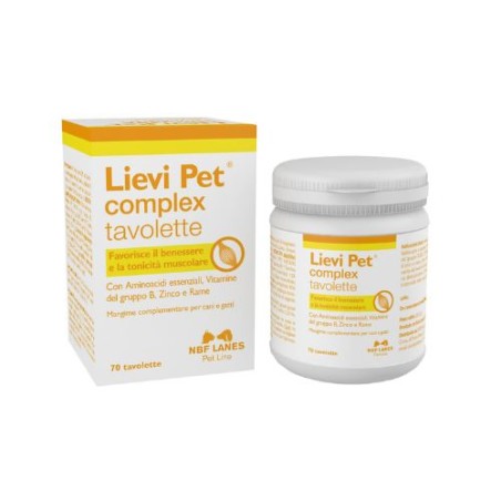 Confezione da 70 tavolette di Mangime Energizzante Lievi Pet Complex da N.B.F. Lanes Confezione da 70 tavolette di Mangime Energizzante Lievi Pet Complex da N.B.F. Lanes