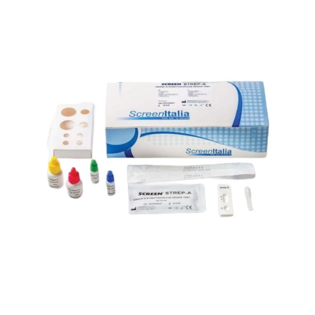 Screen Italia Screen Test Rapido Streptococco In Cassetta Per Determinazione Qualitativa Di Streptococcus A In Tampone Orale Lie