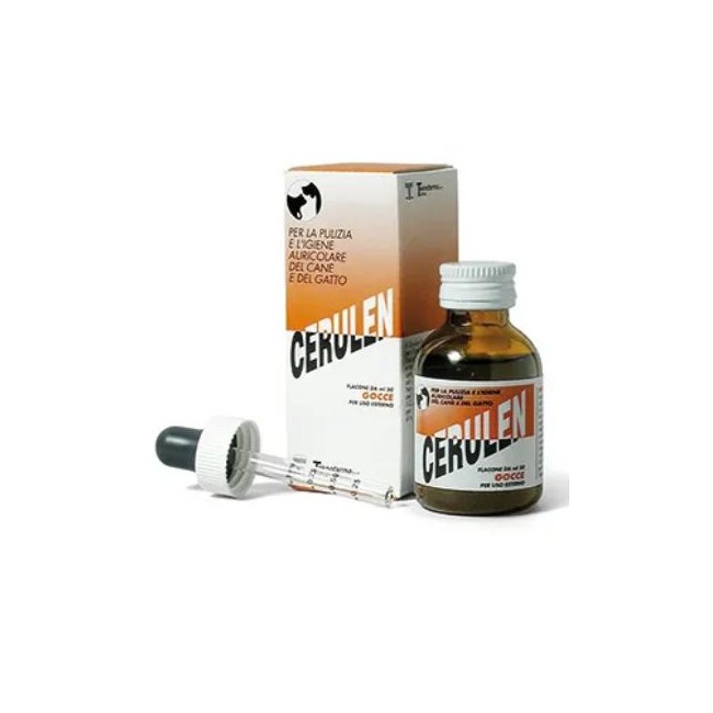 Flacone da 50ml di Gocce Veterinarie Otologiche Cerulen da Teknofarma