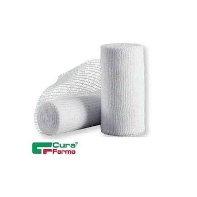 Cura Farma Benda Di Garza Idrofila Curamed In Puro Cotone Non Elastica Con Bordi Orlati Antisfilacciamento 8x500 Cm