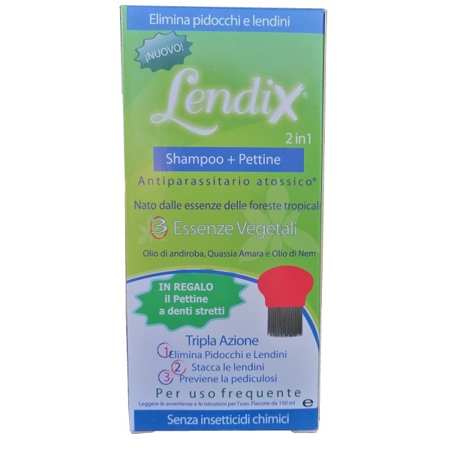 Pharma Line Lendix Shampoo Plus 150 Ml + Pettine Anti Pidocchi 2 In 1