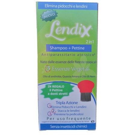 Pharma Line Lendix Shampoo Plus 150 Ml + Pettine Anti Pidocchi 2 In 1