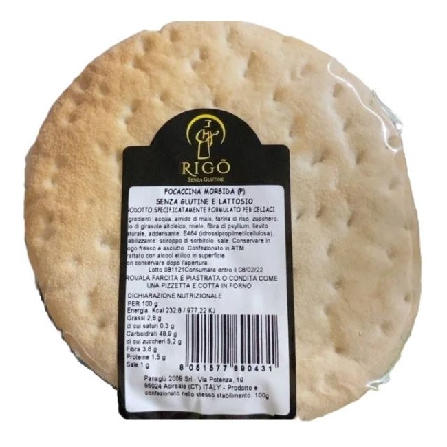 Panaglu' 2009 Rigo' Focaccina Morbida 100 G