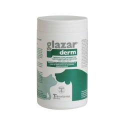 Confezione da 500g di Premiscela per cani e gatti Glazarderm Polvere da Teknofarma