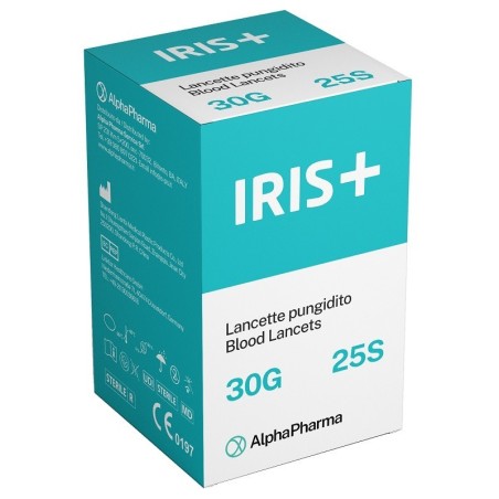 Alpha Pharma Lancette Pungidito Iris+ 30 Gauge 25 Pezzi