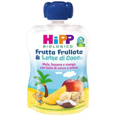 Hipp Bio Frutta Frullata&latte Di Cocco Mela Banana Con Latte Di Cocco E Avena 90 G