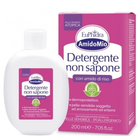 200ml di Detergente Senza Sapone Ipoallergenico da Euphidra Amido Mio 200ml di Detergente Senza Sapone Ipoallergenico da Euphidra Amido Mio