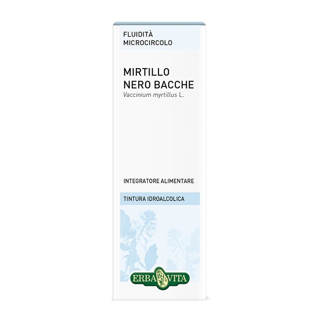 Erba Vita Mirtillo Nero Bacche Tintura Idroalcolica 50 Ml Ebv