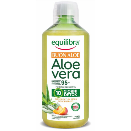 Equilibra Buon Aloe Vera 95% Con Succo Di Pesca Concentrato 1 Litro