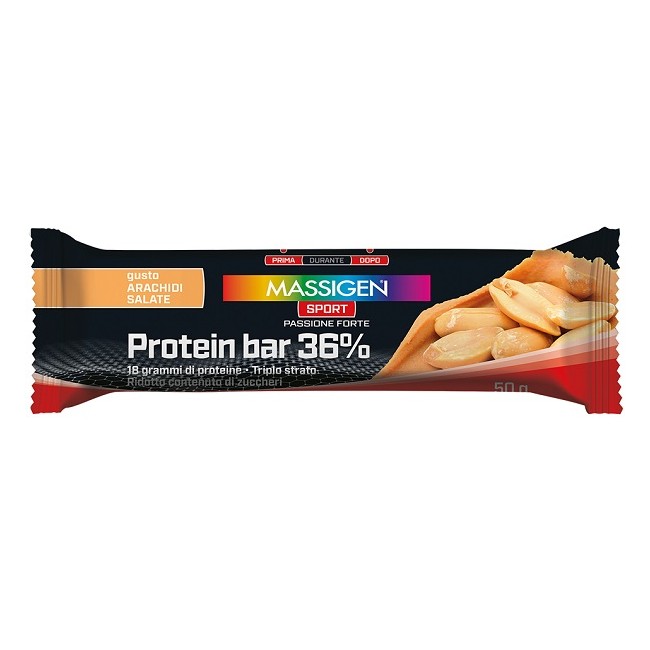Massigen Sport Protein Barretta 36% Caramello Salato 35 G