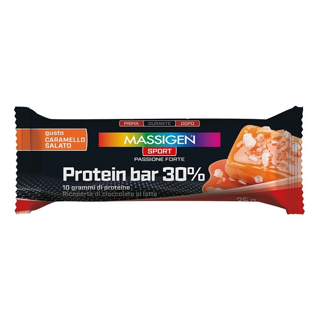 Massigen Sport Barretta Proteica 30% Caramello Salato 50 G