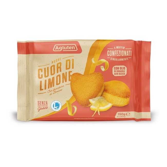 Nove Alpi Agluten Nuovi Cuor Di Limone 4 Pezzi Da 37,5 G