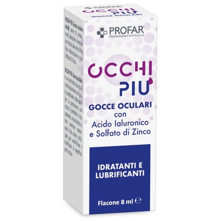 Federfarma. Co Gocce Oculari Profar Occhipiu' Multidose Acido Ialuronico E Solfato Di Zinco Idratanti E Lubrificanti 8 Ml