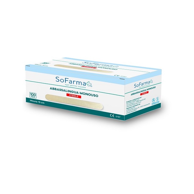 So. Farma. Morra Abbassalingua Monouso In Legno Sterile 100 Pezzi Sofarmapiu'